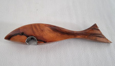 Flaschenöffner Kapselheber Holz Figur Hai Fisch Wal Mid Century Vintage 