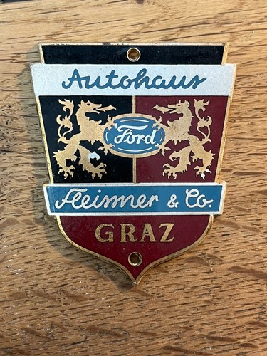Alte plakette autohaus - alte, graz