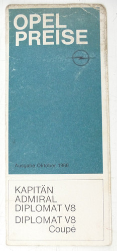 Opel preise kapitän admiral - opel,