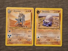 Pokémon Karten Set Amoroso & Amonitas Deutsch Pokemon Vintage Neo Entdeckung 