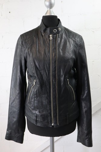 Esprit schwarze leder jacke - esprit,