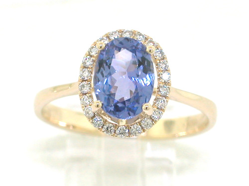 Tansanit ring 585 gelbgold - tansanit,