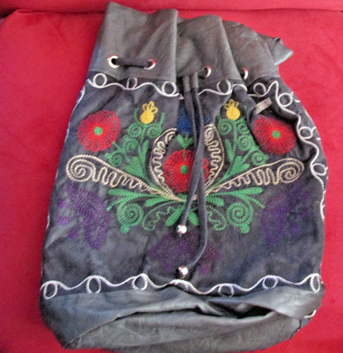 Bestickter beutel rucksack - bestickter, beutel-