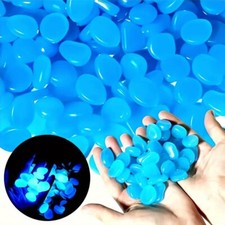 200Stk Leuchtsteine Leuchtkiesel leuchtende Deko Kiesel Steine Garten Leucht