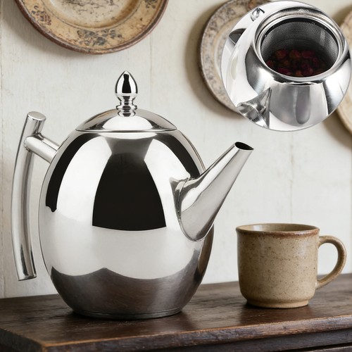 Edelstahl teekanne - 1.5l, edelstahl-teekanne