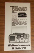 Seltene Werbung vintage SANYO RP 8880 Weltempfänger - Weltenbummler 1977