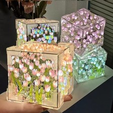 DIY Blumen Lampe LED