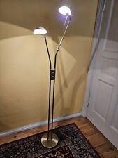 Sehr schöne dimmbare Stehlampe Goldmessingoptik Metall Mit Schieberegler 2 Arme