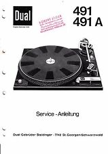 Service Manual-Anleitung für Dual 491 
