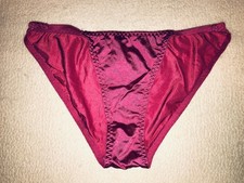 Slip  Satinslip Gr.XL weinrot Satin glänzend  neu