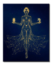 Sternzeichen Jungfrau Leinwand