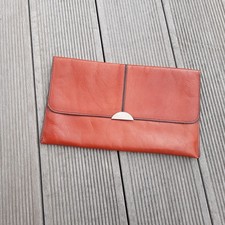 VINTAGE Leder kleine Dokumentenmappe 70er Jahre Akten Tasche Konferenz Mappe