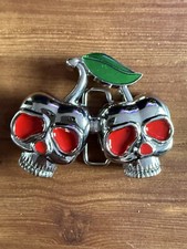 Gürtelschnalle Cherry  , Wechselschnalle, Wechselgürtel, Rockabilly Rock‘n‘Roll