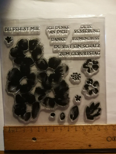 Clearstamps blumen deutsche - +,