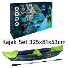 Kajak Set 325cm Aufblasbar inkl. Paddel  2 Personen Boot Schlauchboot Paddelboot