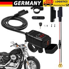 Motorrad Lenker Dual 12V USB Buchse Steckdose Ladegerät mit Schalter Wasserdicht