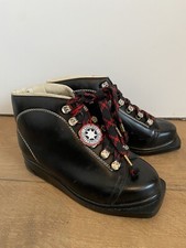 Vintage Trachtenschuhe 31 Leder Schuhe Bergsteiger Edelweiss Wander Boot Deko Ra