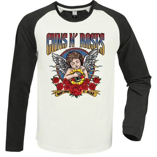 Guns roses langarmshirt - roses,