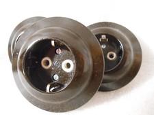 Bakelit Steckdose schwarz Unterputz alt antik rund Schalter IKA/Ruhla