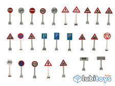 Lego® CITY Verkehrsschild Schild Verkehrszeichen Verbot der Einfahrt Ampel Stop 