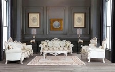 Barock Weiß Sofagarnitur