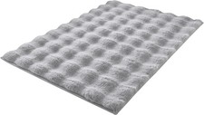 Kleine Wolke Badteppich CLOUD LBH 90x60x2.80 cm silbergrau Badematte Badvorleger