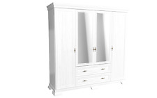 Schrank Kleiderschrank / Hochschrank /   Kora  KS3  Holz: Kiefer Hell