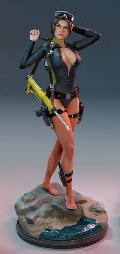 Lara croft 3d gedruckte - -,