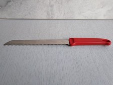 Küchenmesser Brotmesser INOX Stainless Rostfrei Messer Wellenschliff L31,5cm Rot