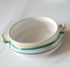 Gmundner Keramik, buntgeflammt, Suppenschale, Suppentasse