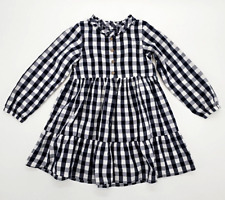 Next Mädchen Kleid A-Linie Langarm Baumwolle Karieret in Gr. 104/110 (4-5 Jahre)