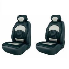 2 x Komfort Automax Sitzbezüge Sitzauflage grau schwarz Rückenstütze Auflage