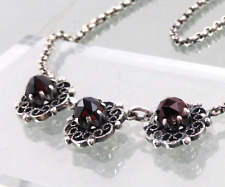 GRANAT SILBER KETTE ° AUSTRIA 900 Tracht ° COLLIER TRACHTENKETTE Österreich