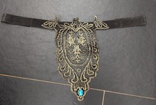 Pferd Stirnriemen Strass Handgemacht Xfull / KB Blau Gold