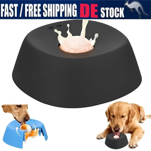 Dog licking bowl - dog, silicone
