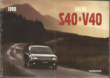 VOLVO S 40 V 40 Betriebsanleitung 1998 Bedienungsanleitung  Handbuch Bordbuch BA