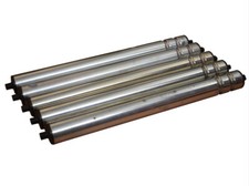 5x Sicken Tragrollen für Rollenbahn Ø 50 mm RL 515 mm Transportrolle Sickenrolle