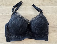 Hunkemöller Damen Lingerie BH mit Spitzenbesatz in Schwarz Gr. 75E Dessous