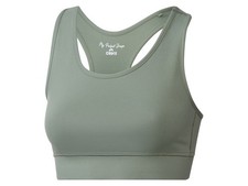 CRIVIT Damen Sport-Bustier, Medium-Level, Ringerrücken olive, XS(32/34) - B-Ware