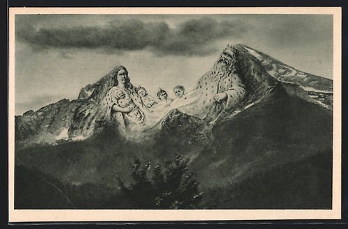 Berg mit gesicht - gesicht, /