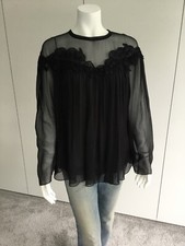 Original Chloe Tunika aus Seide, Gr.36, schwarz