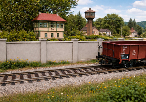 Modulare mauer mit säulen - mauer,