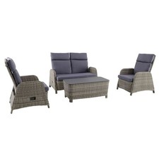 elGiga | MWH Verando Lounge-Set - 4-teiliges Gartenmöbel-Set