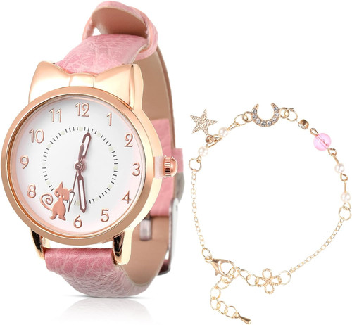 Stylische katzen armbanduhr - stylische, katzen-armbanduhr