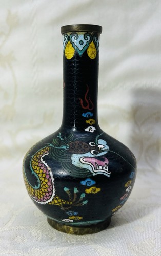 Chinese emaille cloisonne vase - chinese,