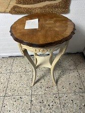 Runder  Couchtisch Geschnitzt  Tisch Beistell Tisch Antik Holztisch Intarsien