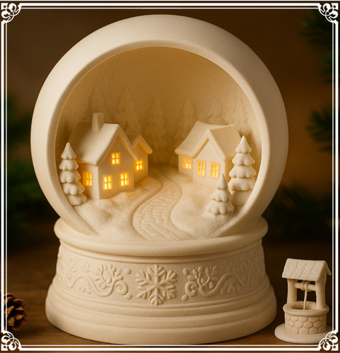 Weihnachtliche winterkugel led - weihnachtliche,