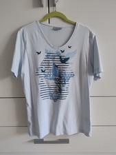 Damen T-Shirt 42 Hellblau mit