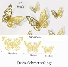 3D  Schmetterlinge Metall