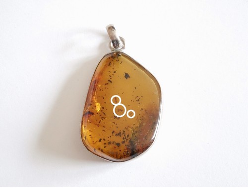 925 silber anhänger - silber, honig